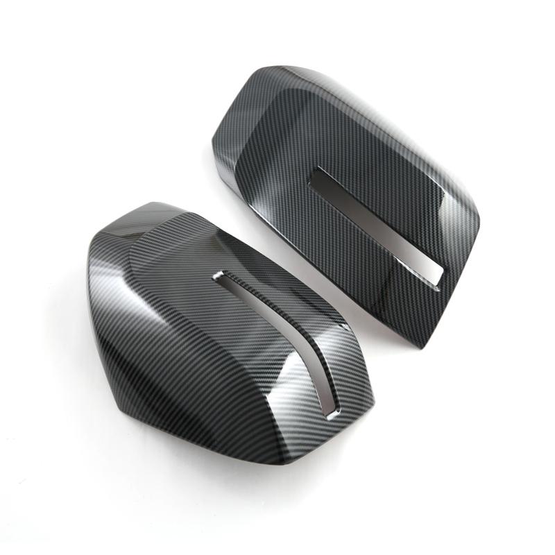 For Mitsubishi Triton /L200 2024 ABS Carbon Fiber Look Side Door Mirror Rear View Rearview Trim Car Cover external Accessories