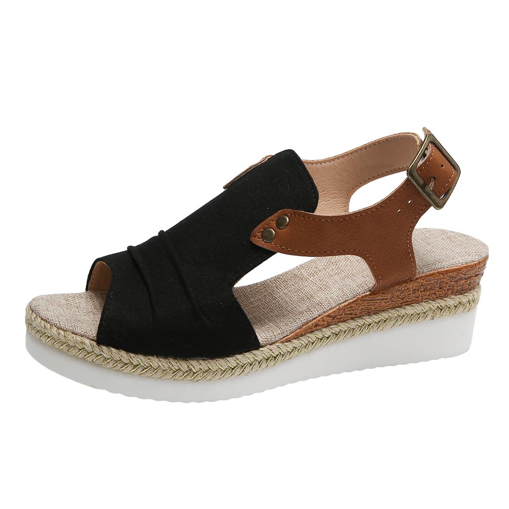 Fashion Women 2025 Platform Rome Sandles Woman Lightweight Summer Beach Shoes Lightweight Comfortable Elastic Band Wedges Sandals