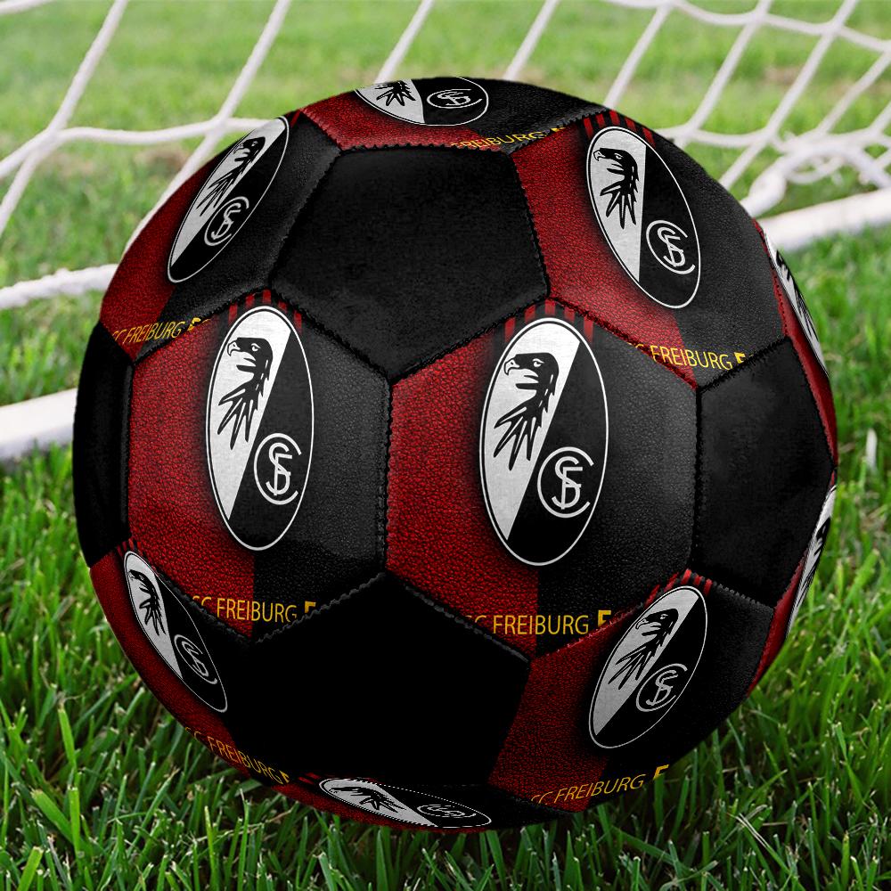 SC Freiburg Indoor Soccer Ball Colorful Machine Stitched PVC Size 5 Team Training Competition Ready Durable High-Bounce Cool Sports Gift