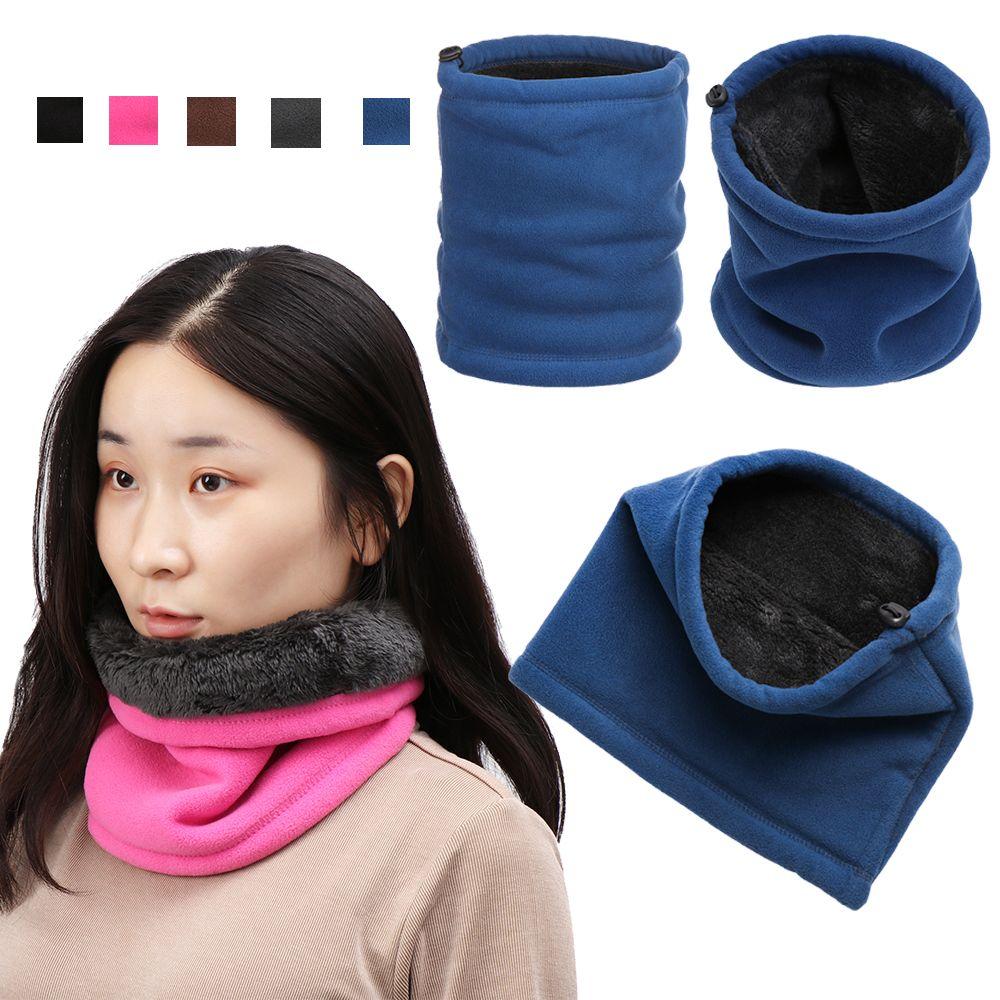 Circle Wrap Thermal Warm Neck Warmer Beanie Ski Balaclava Hat Knit Neck Scarf Fleece Snood Scarf