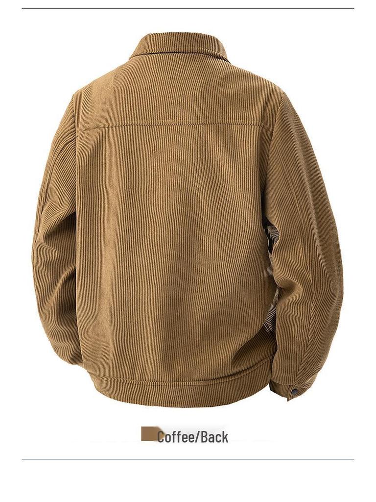 Americká retro pracovně-oděvní manšestrová bunda - Větruodolná, odolná proti opotřebení, ležérní top