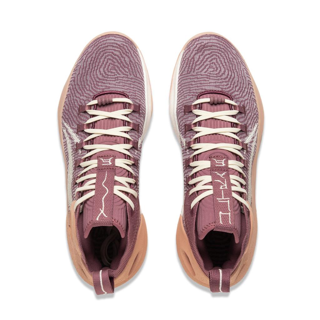 Li Ning Yushuai Ultra Slip Resistant Abrasion Resistant Mid Top Basketball Shoes Men's Berry Red ABAU003-11