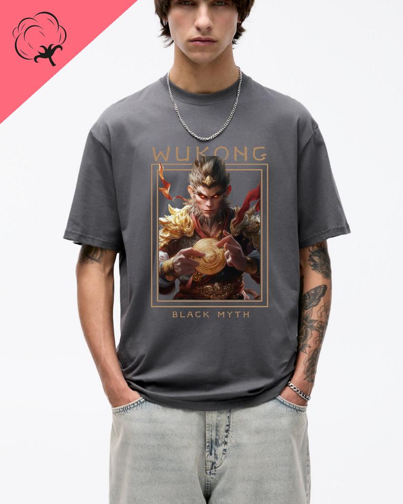 Black Myth Wukong T-Shirt Neue Ankunft Gamer Shirt Unisex Unisex Kurzarm Grafik T-Shirts Rundhals Baumwolle Streetwear Tee Tops