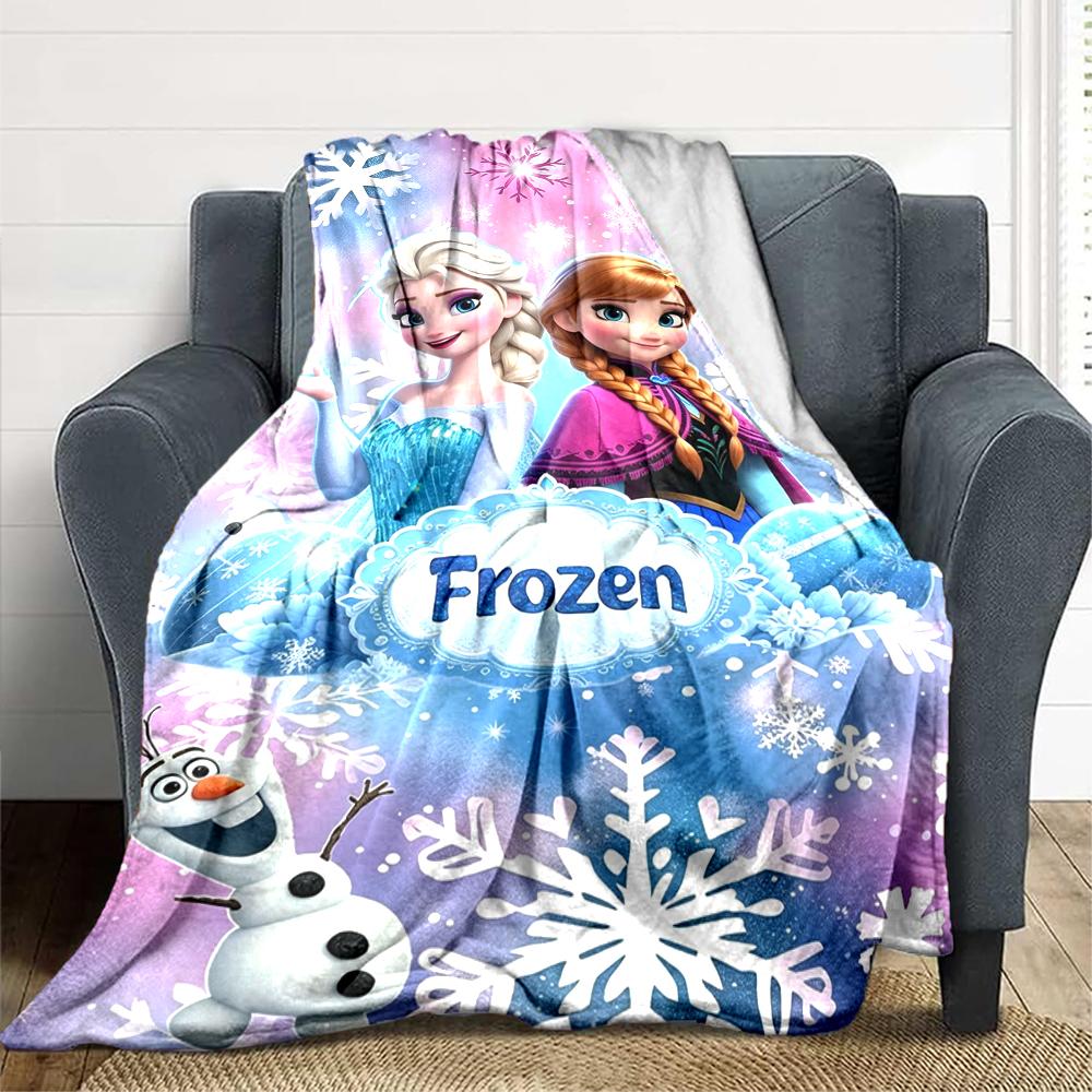 1Pc Frozen Magic Adventure Blanket Soft And Comfortable Casual Warm Camping Travel Christmas Halloween Xmas Gift Em92411