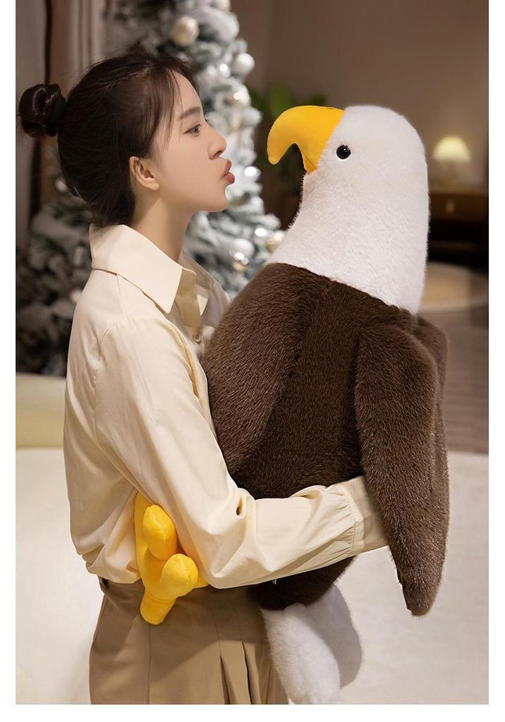 Peluche Aigle - Adorable Poupée Oiseau de Paix pour Cadeau d'Anniversaire ou Ornement de Décoration Intérieure