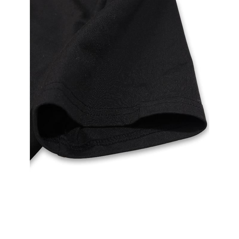 Europäische Größen Herren Freizeit T-Shirt mit kurzen Ärmeln und Rundhalsausschnitt | Inspirierender Textdruck, Geeignet für den täglichen Gebrauch und zu Hause, Vielseitiges Top im Street-Trend