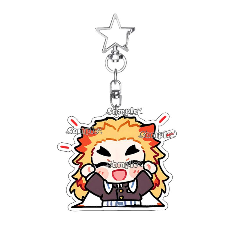 Cartoon Tsuyuri Kanawo Shinobu Excitement Fashion Anime Characters Acrylic Keychain Decor Charm Ornaments Car Key Ring Gifts Toy
