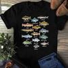 T-shirt de pêche Types d'espèces de poissons d'eau douce - Chemise de pêche, Cadeau pour la fête des pères, Cadeau pour lui, Chemise de grand-père, Chemise de pêche amusante