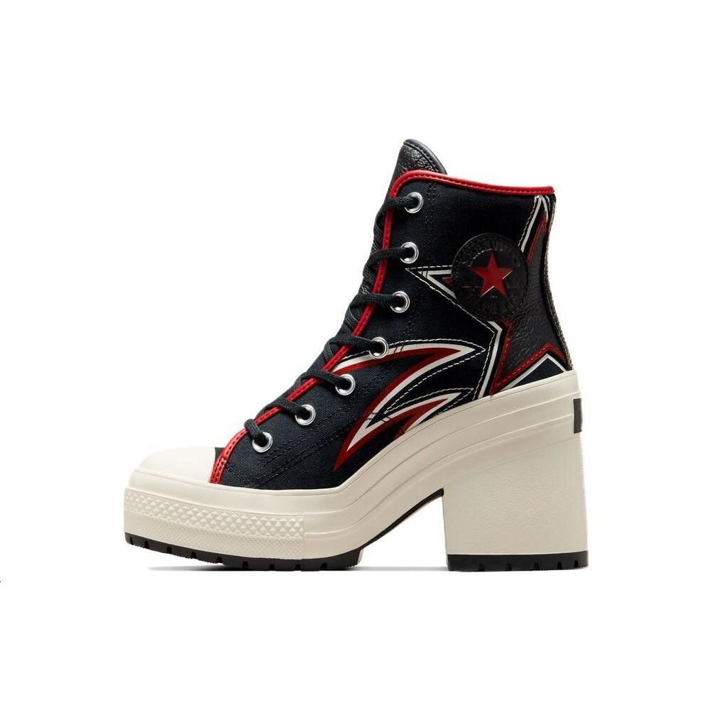 

Converse Chuck 70 De Luxe Heel High Moto Женские Черный/Красный/Белый A08003C EU 44.5