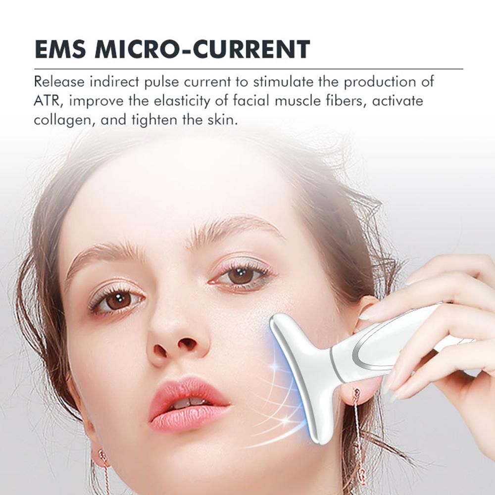 EMS Facial Lifting Massager Ice Hot Compress Neck Beauty Device Double Chin Remover Skin Lift Firming Beauty Massage Device