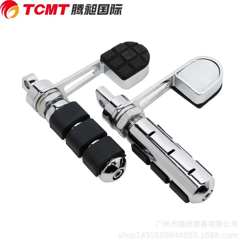 Chrome Plated Footpegs Harley-Davidson Softail 883 1200 48 72 FXWG FXR Custom Motorcycle Footrest Set