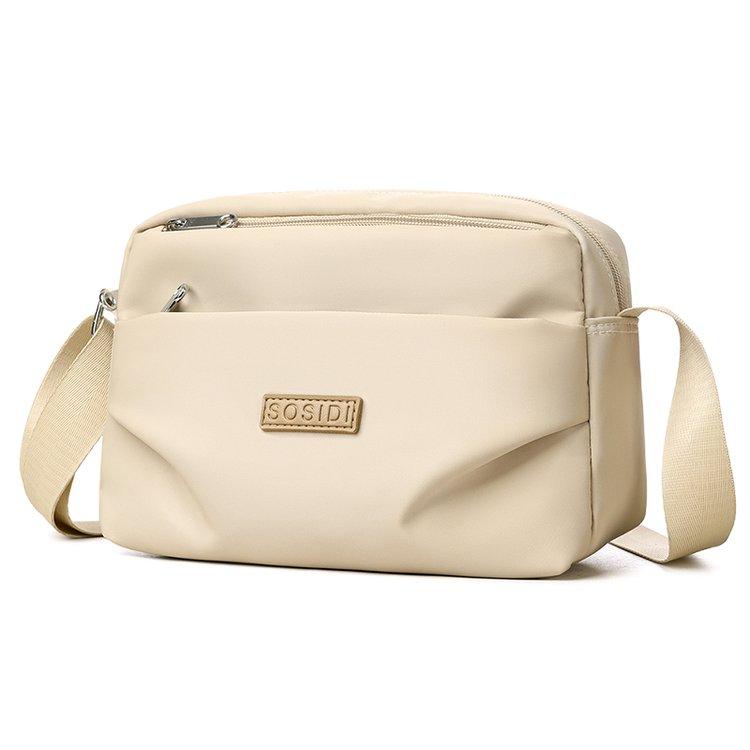 Мужская и женская многосекционная многофункциональная брызгозащищенная наплечная сумка-мессенджер белый 980₽