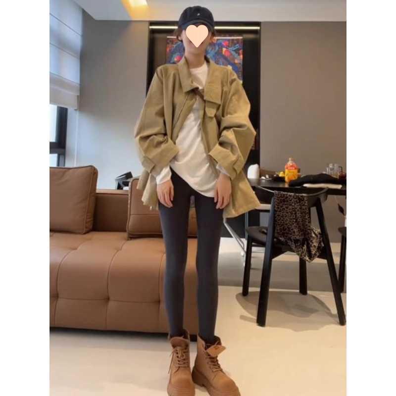 

Women s Khaki Short Trench Coat – High-End Petite Korean & Japanese Style for Spring & Autumn Large