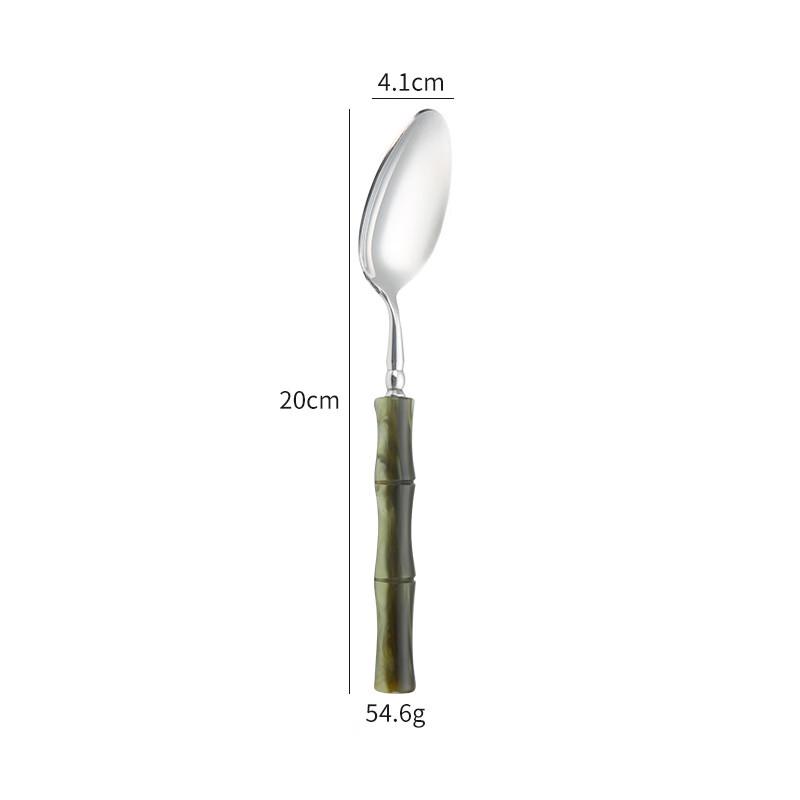 ZISIZ Bamboo-Joint Acrylic 8-Piece Cutlery Set