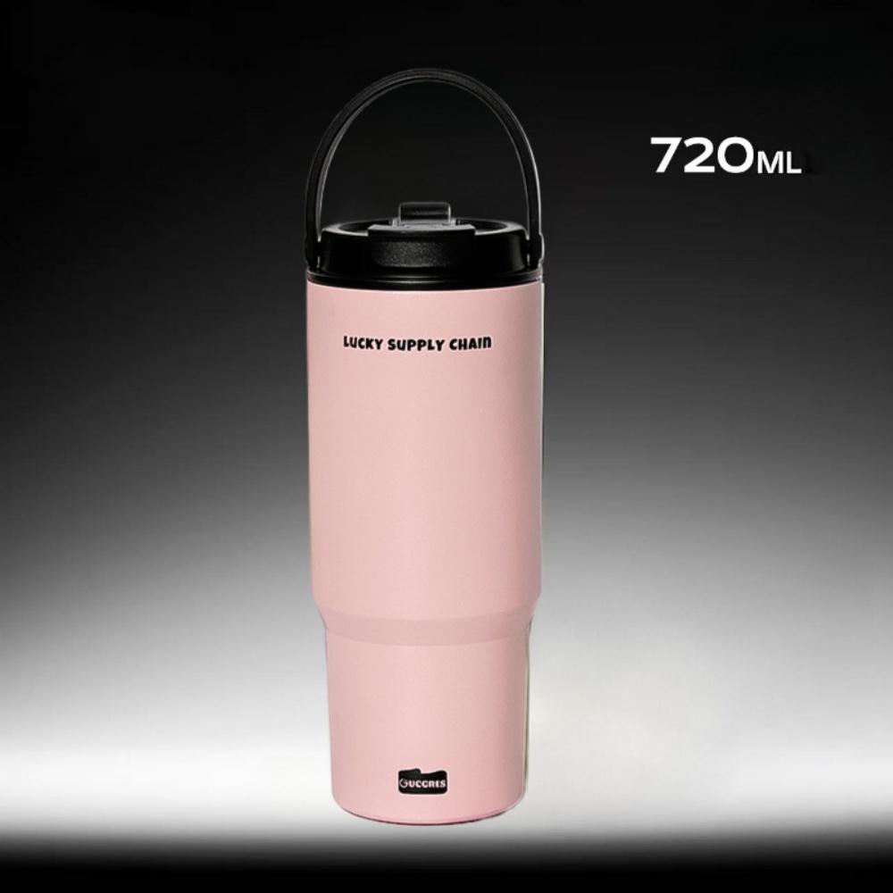 Leakproof Double Insulated Stainless Steel Tumbler with Handle BPA-Free Water Bottle for Outdoor Travel