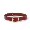 Women's Trendy PU Leather Belt with Square Gold Buckle