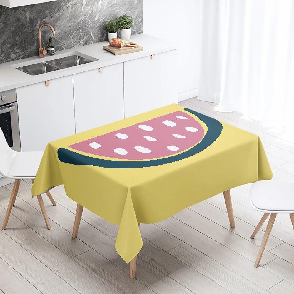 Față de masă cu iepure drăguț, cu plante cu animale, dreptunghiulară, impermeabilă și rezistentă la ulei, masă de restaurant, bucătărie, decorare a casei