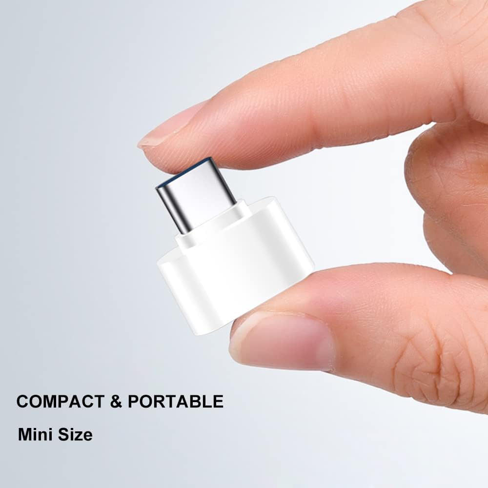 USB C to USB Adapter 4 Pack, USB Female to USB C Male OTG Adapter, USB Type C Adapter Compatible with MacBook Pro, Samsung Galaxy, Type-C Phones,
