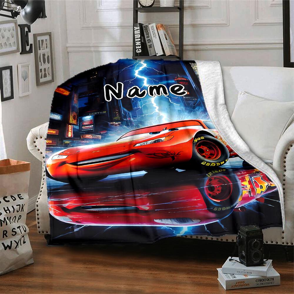 Custom Name McQueen's Race Day blanket for Couch & Bed, Plush Cozy Fuzzy Blanket Super Soft & Warm Blankets for Fall and Winter. 0908470