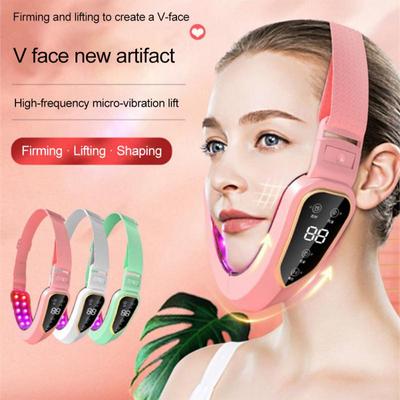 Gesichts-Lifting-Gerät, LED-Photonen-Therapie, Gesichts-Schlankheits-Vibrations-Massagegerät, Doppelkinn, V-förmiges Wangenlift-Gesicht