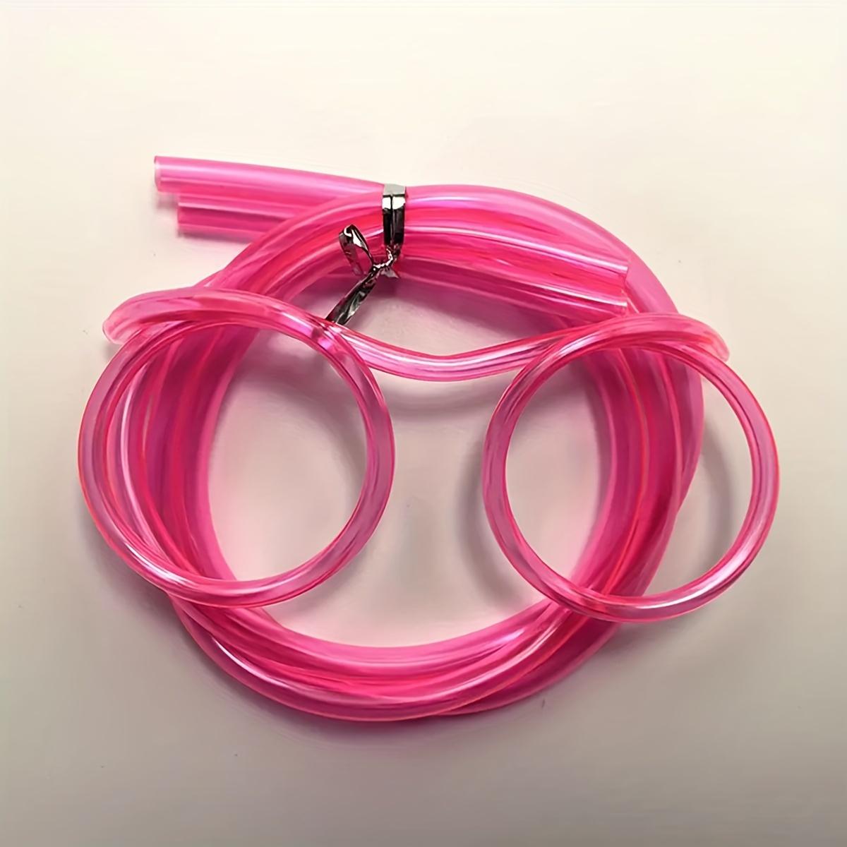 

1 шт. - Окуляри-соломинки, кумедні м які окуляри, гнучкі соломинки для пиття, товари для вечірки, товари для бару Яскраво-рожевий