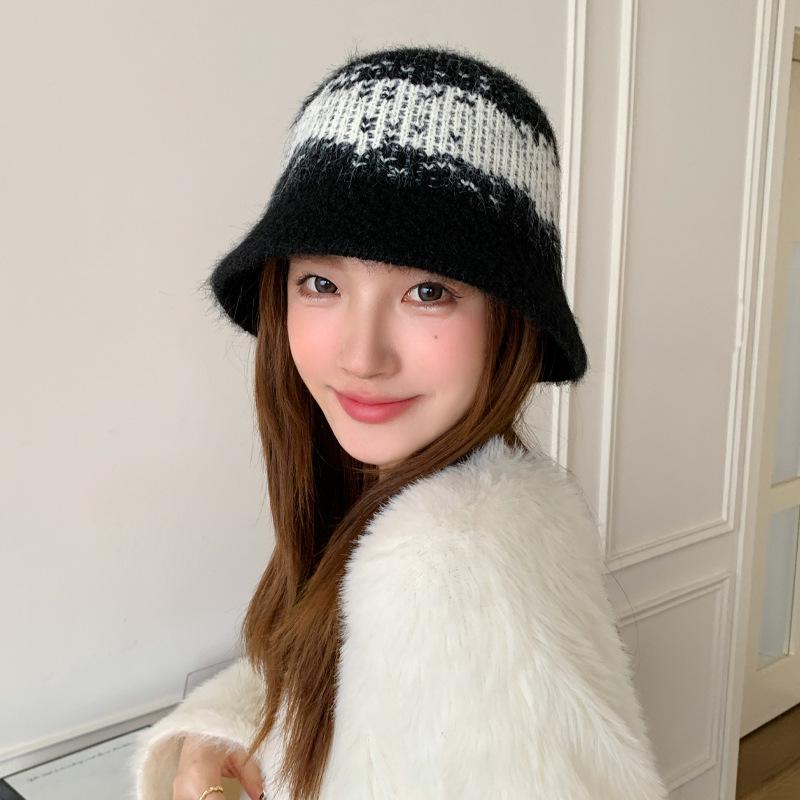 Basin Hat Bucket Hat Autumn and Winter Hat Women's Velvet Warm Bucket Hat