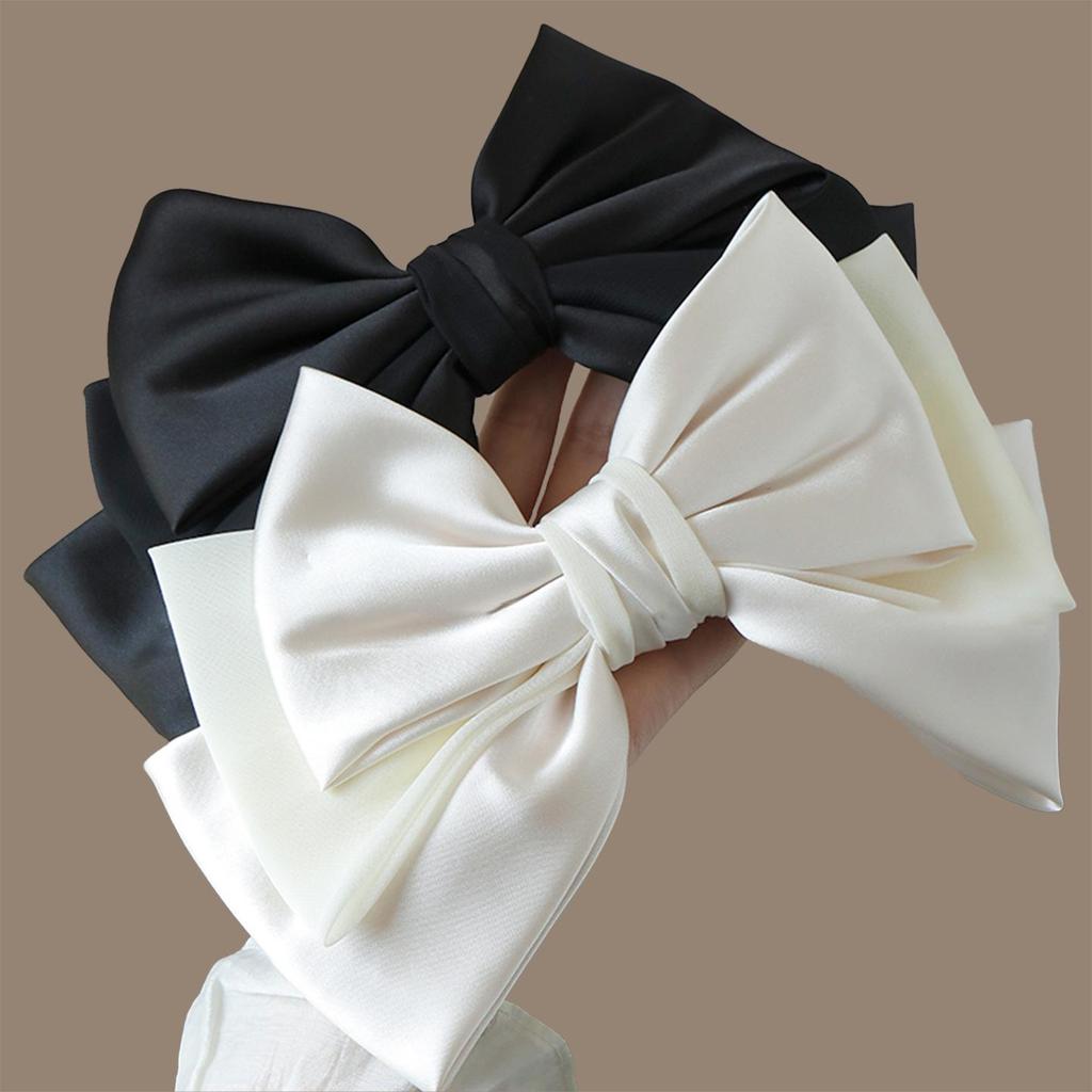 French High-End Versatile Large Bow Hair Clip for Women - Enhances Updo and Slenderizes Face