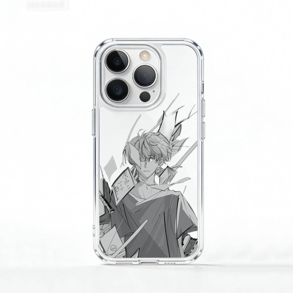 O-Oblivion Anime Battery    Phone Case For iPhone 17 16 15 14 13 12 11 Mini Pro Max Plus Transparent Cover