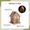 Christmas Village House Figurine Xmas Decor Small Resin Gingerbread Sculpture for Festival
