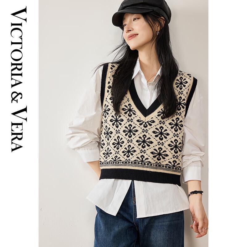 

VICTORIA&VERA Женский ретро жаккардовый жилет без рукавов XL