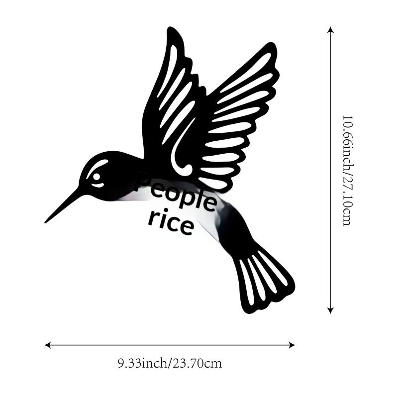 1PC Metal Hummingbird Wall Decoration Hollow Out Iron Bird Sculpture Wall Hanging Figurines Ornament Home Decor