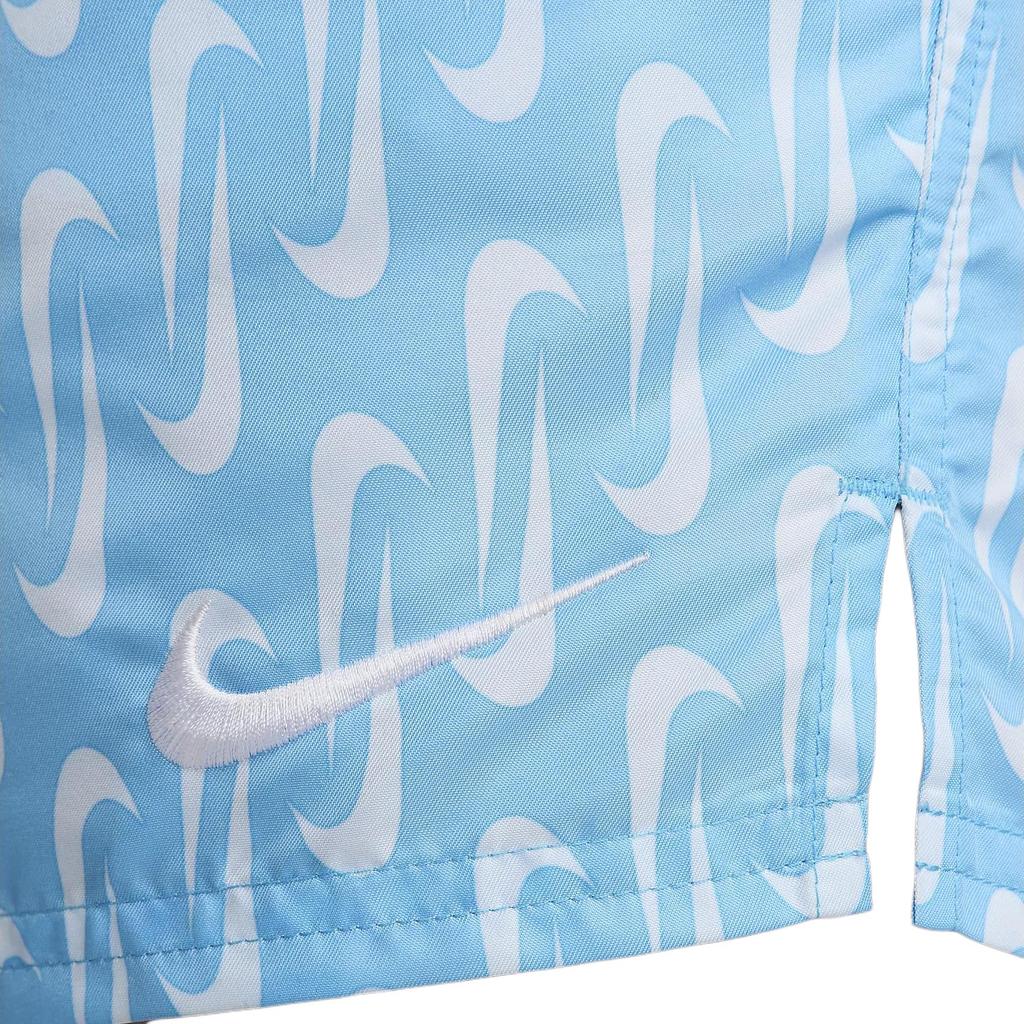 Nike Swim Logo All Over Print Drawstring Casual Shorts Men Shorts Sky-Blue NESSE520-486