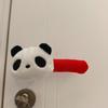 Chunhe Red Knitted Panda Door Handle Protectors