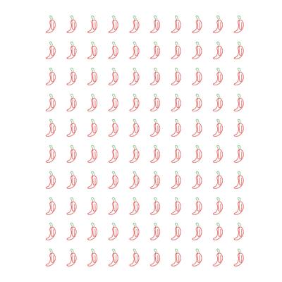 100pcs Paper Clips Pepper Shape Increased Slip Resistance Rust Prevention Metal Cute Paper Clips