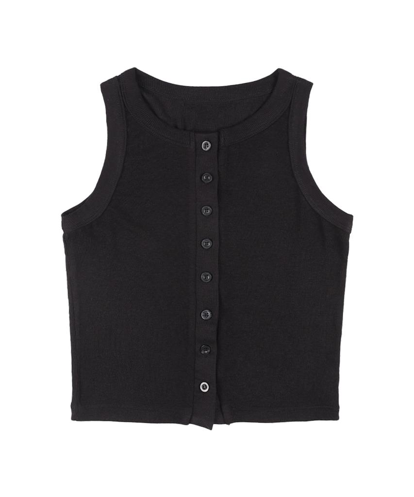 FANCY CLUB Three-Way Button Layered Long Sleeve (Black)_F25Qb079