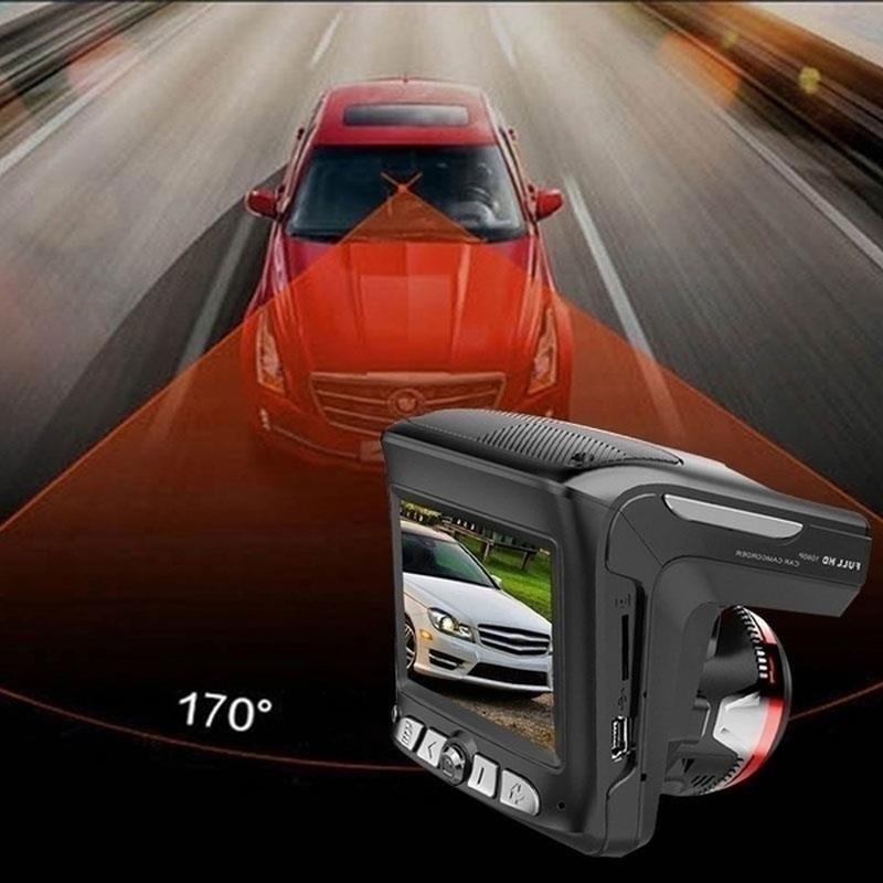 2,4 Zoll 2-in-1 Auto-Fahrrekorder Full HD Auto-Fahrrekorder mit Radardetektor Geschwindigkeitsdetektor DVR