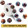 500pcs/Roll Cartoon Iron Spider Superhero Sealing Stickers DIY PVC Laptop Decals Decoration Reward Gift Toy