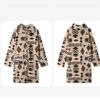 Cappotto da donna autunno e inverno Cappotto lungo in peluche con stampa stile etnico monopetto