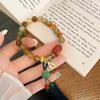 Huo Si Lian Lian: Retro 8mm Peacock Bracelet with Lotus Pod – Hanfu Accessory