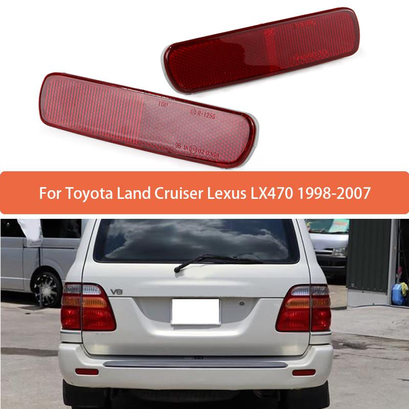 Pair Left&Right Rear Bumper Reflective Strips Reflective Strips For Toyota Land Cruiser Lexus LX470 1998-2007 81920-60051