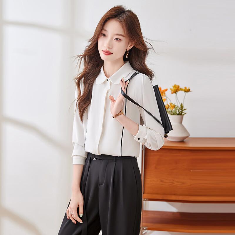 Trolman Peter Pan Collar Long Sleeve OL Shirt