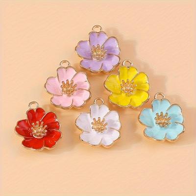 Acrylic Butterfly Flower Alloy Colorful Pendant Earrings Necklace Accessories