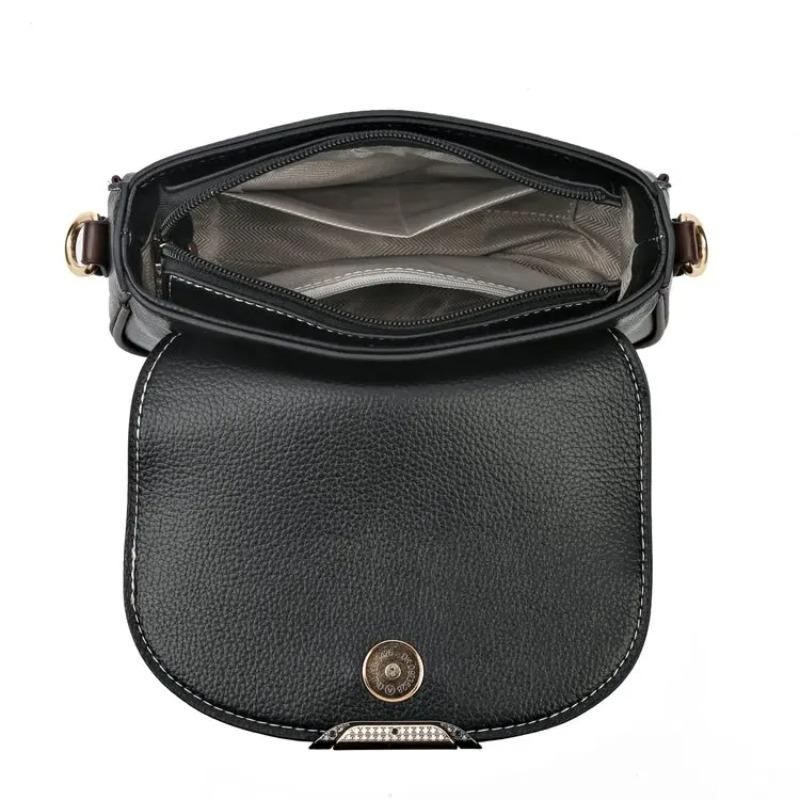 Fashionable PU Leather Women's Shoulder Bag, Simple Casual Crossbody Bag, Fashionable Retro Daily Bag Suitable for Daily Use and Shopping