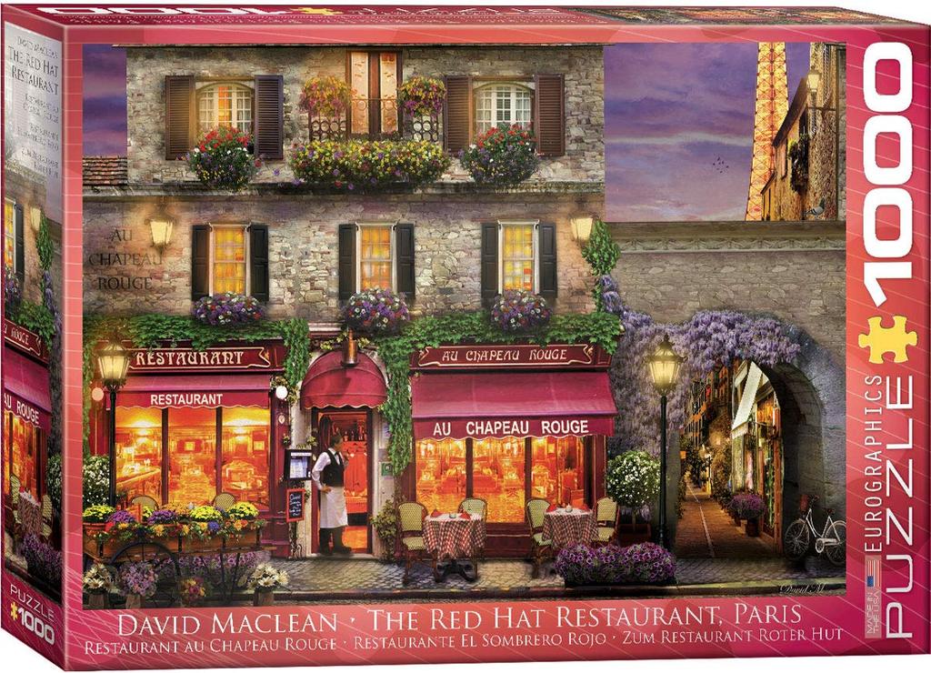 1000 Piece Jigsaw Puzzle Red Hat Restaurant Paris 6000-0963