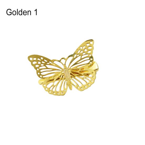 

Vintage Women Hollow Butterfly Metal Hairpin Side Hair Clip Barrette Headwear