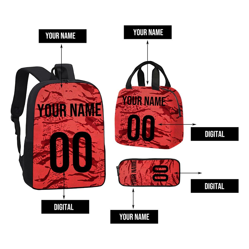 DIY Large Capacity Backpack Lunch Bag Pencil Case for School and Travel