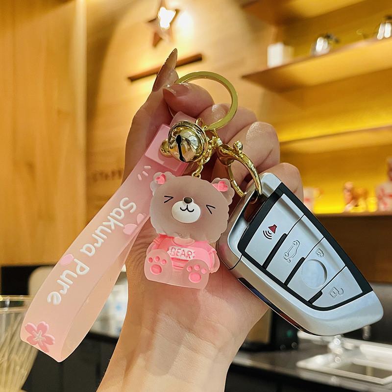 Adorable Resin Jelly Bear Keychain Unique Cartoon Figurine For Gifts And More