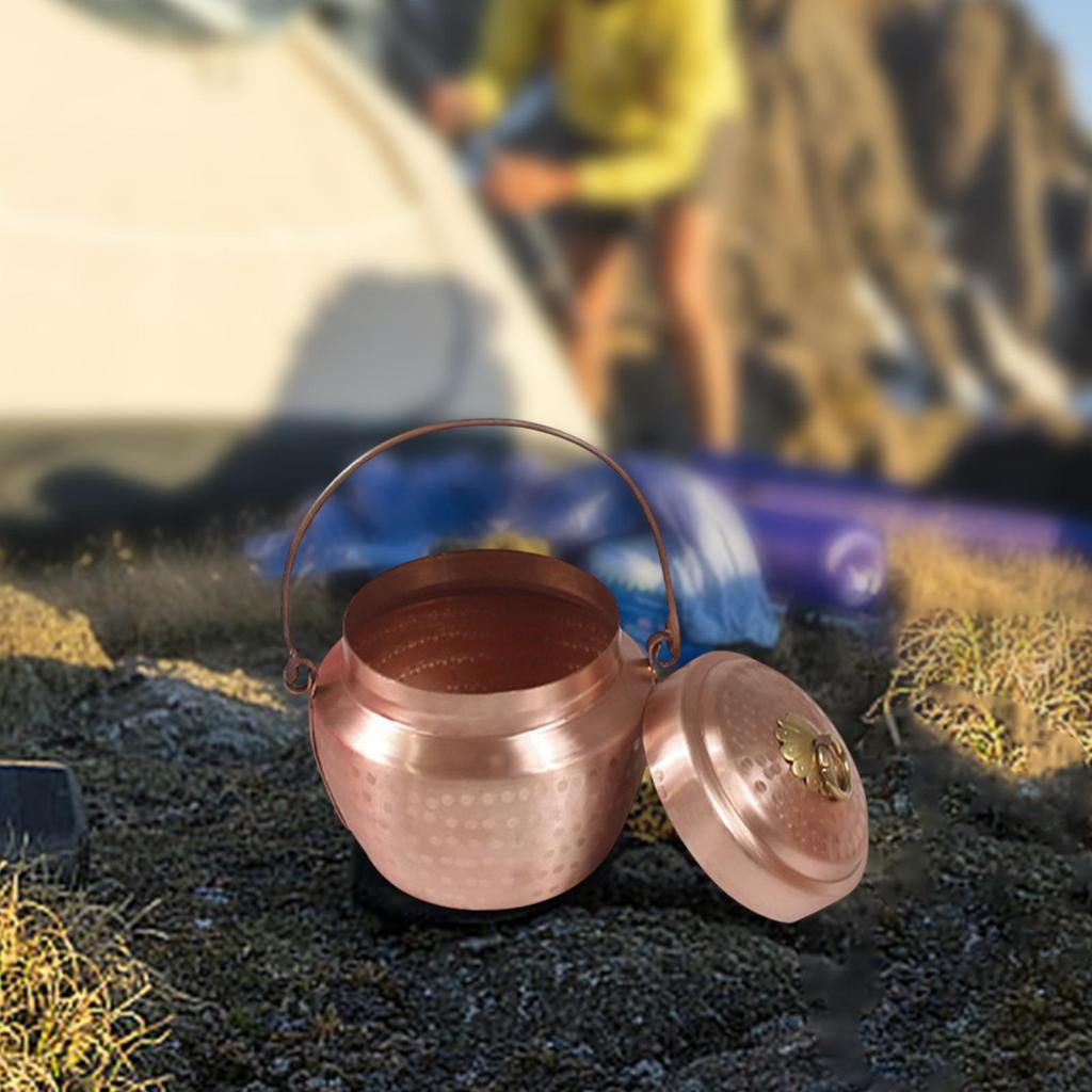 Copper pot, stock pot with lid, single cookware, non-stick, small copper pot,