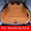 For Mazda 6e EZ-6 J90A  2026 2027 Pu Leather Car Trunk Mat Cargo Liners Boot Lower Compartment Mats Accessories