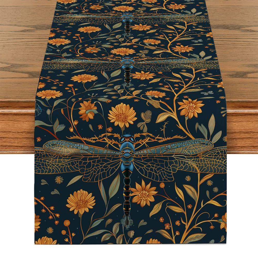 William Morris Retro Stil Tischläufer Sonnenblume Tischdecke Wohnzimmer Küche Esstischläufer Deko